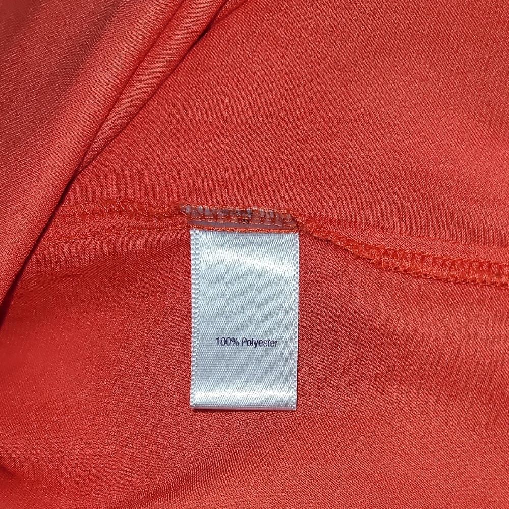 Jennifer Lopez Orange 3/4 Sleeve Tie Front Blouse - Picture 6 of 8